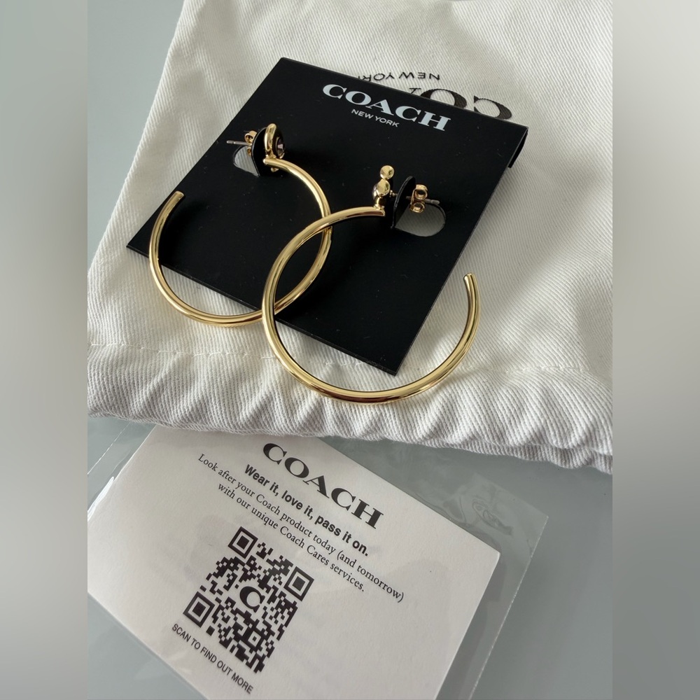 Coach Gold Hoop Earrings